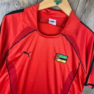 Puma Mozambique National Team Soccer Jersey Mens XL Red Football Shirt
